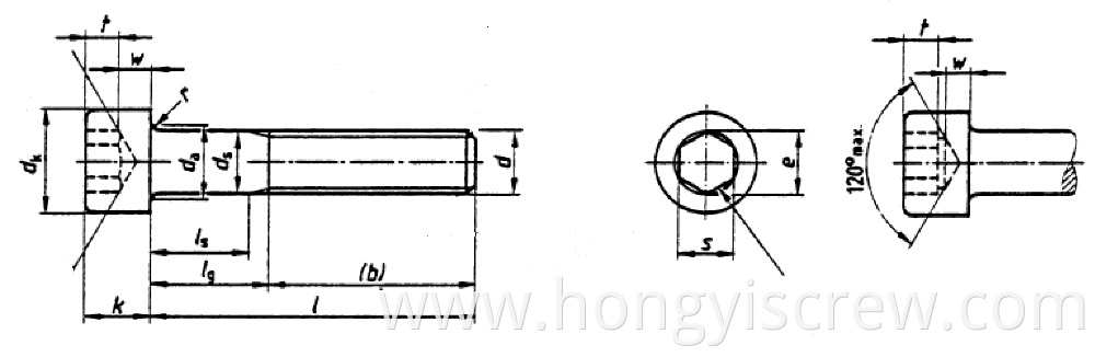 High Strength full thread 12.9 hex allen key bolt